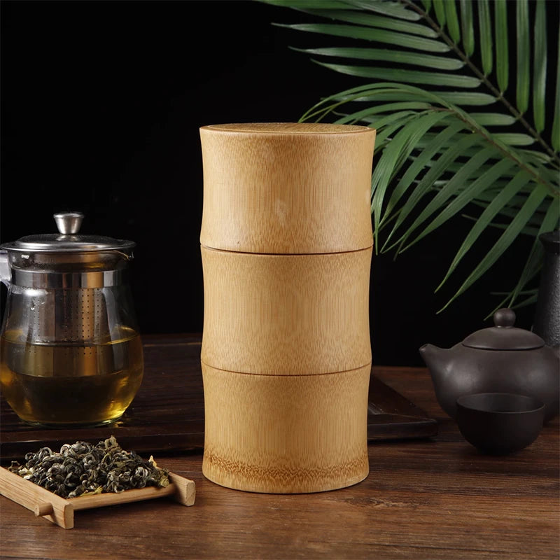 Eco-Friendly Bamboo Storage Box for Tea, Nuts & Spices