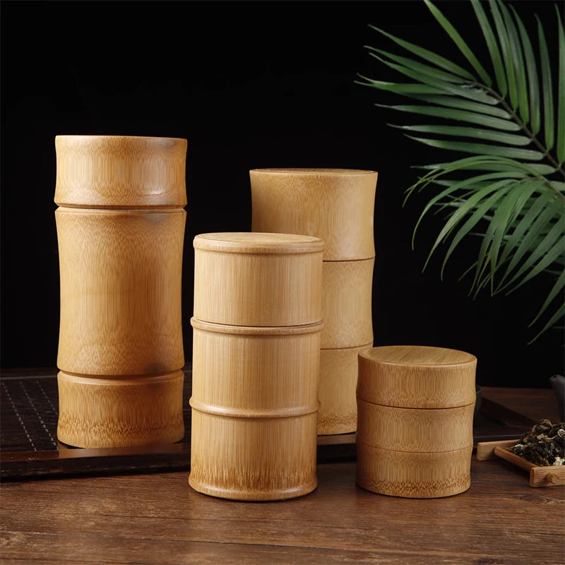 Eco-Friendly Bamboo Storage Box for Tea, Nuts & Spices