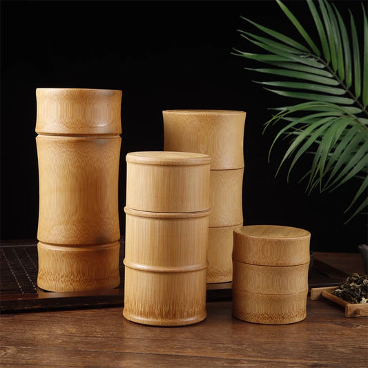 Eco-Friendly Bamboo Storage Box for Tea, Nuts & Spices