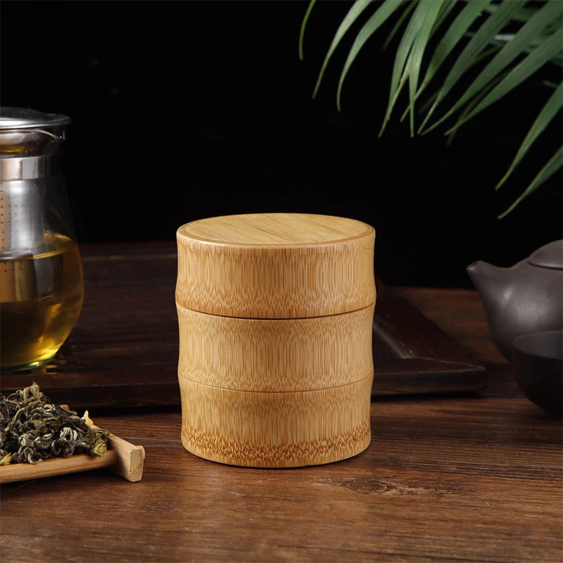 Eco-Friendly Bamboo Storage Box for Tea, Nuts & Spices