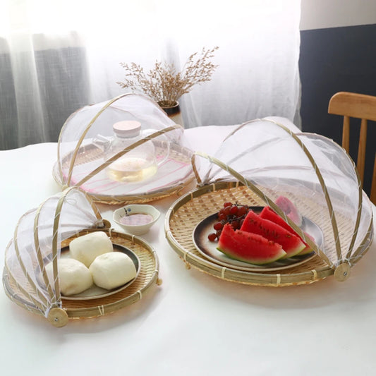 Elegant Picnic Basket with Mosquito Net Cover