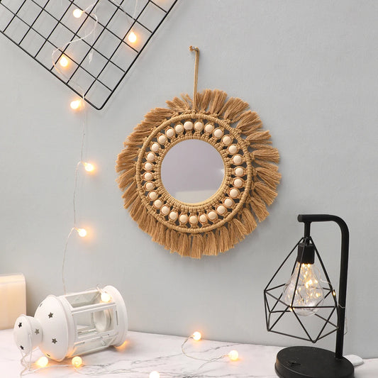 Handwoven Decorative Wall Mirror