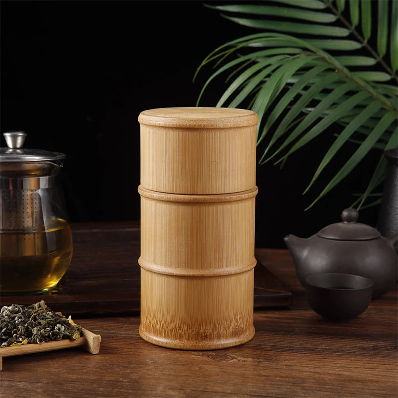 Eco-Friendly Bamboo Storage Box for Tea, Nuts & Spices