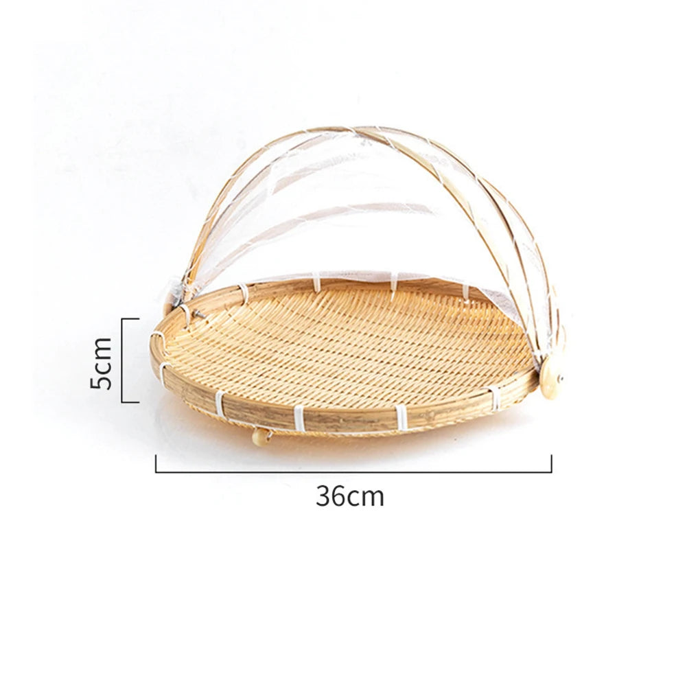 Elegant Picnic Basket with Mosquito Net Cover